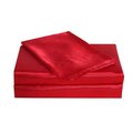 Bella & Whistles Bella & Whistles LEV652XXREDX04 Satin Charmeuse Sheet Set  Red - King LEV652XXREDX04